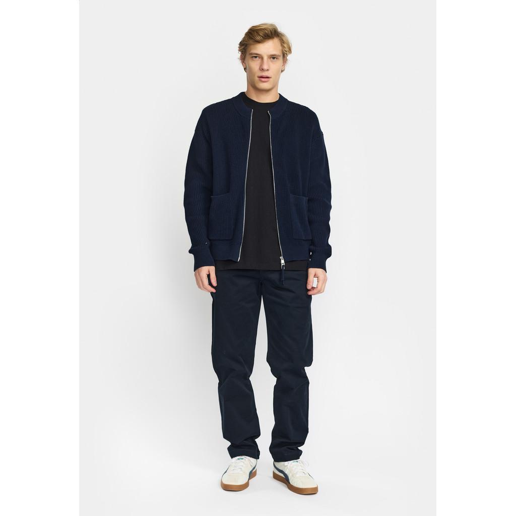 Revolution Zipped Knit Cardigan Strickjacke Herren dunkelblau